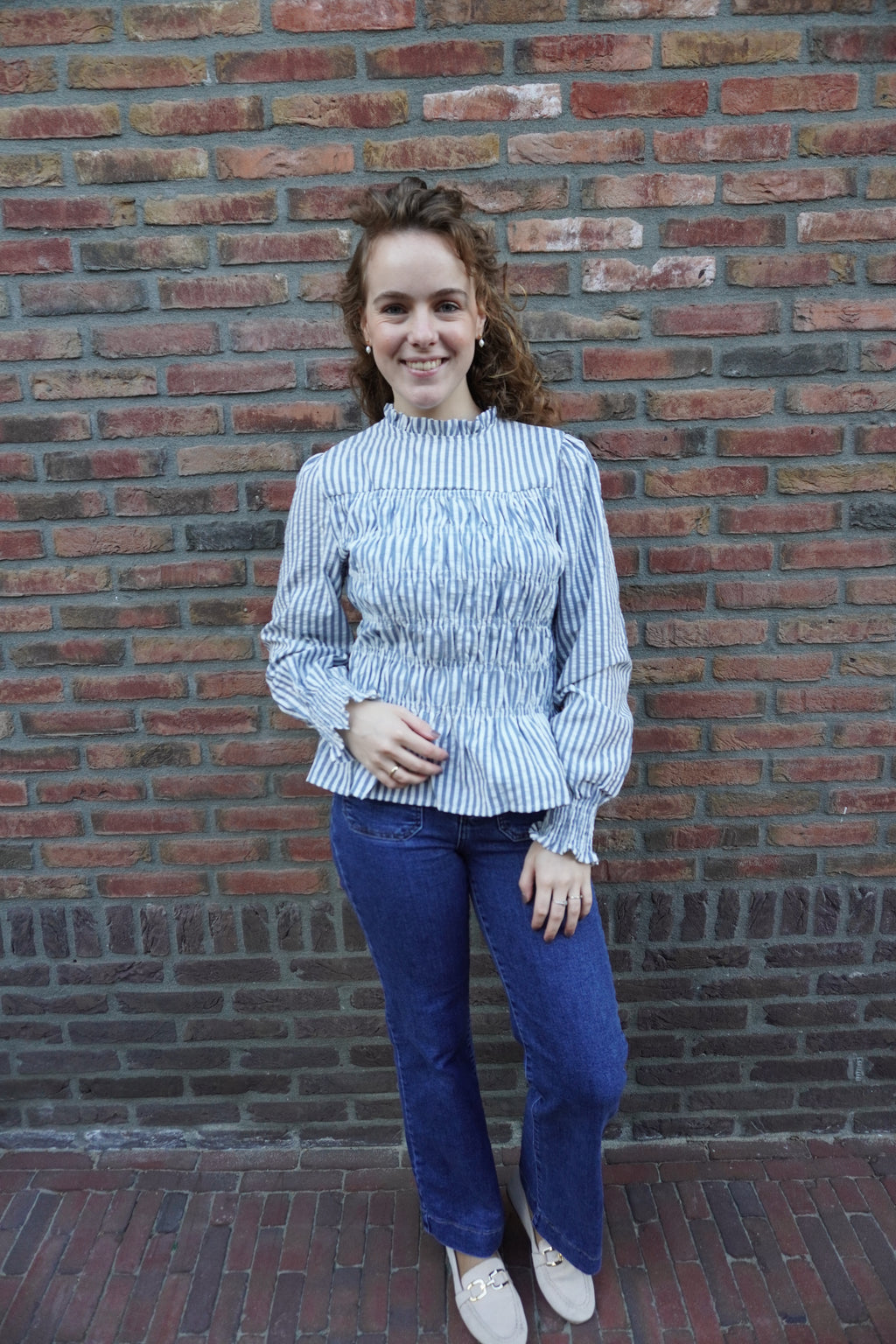 Top Olcay Blauw/wit