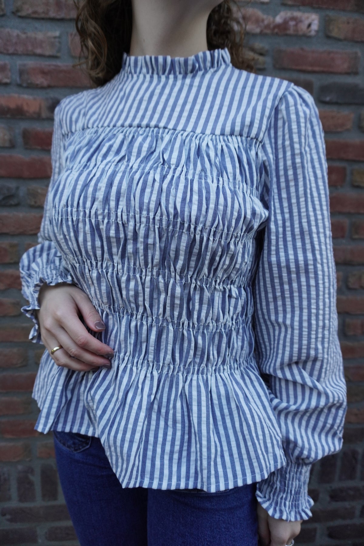 Top Olcay Blauw/wit