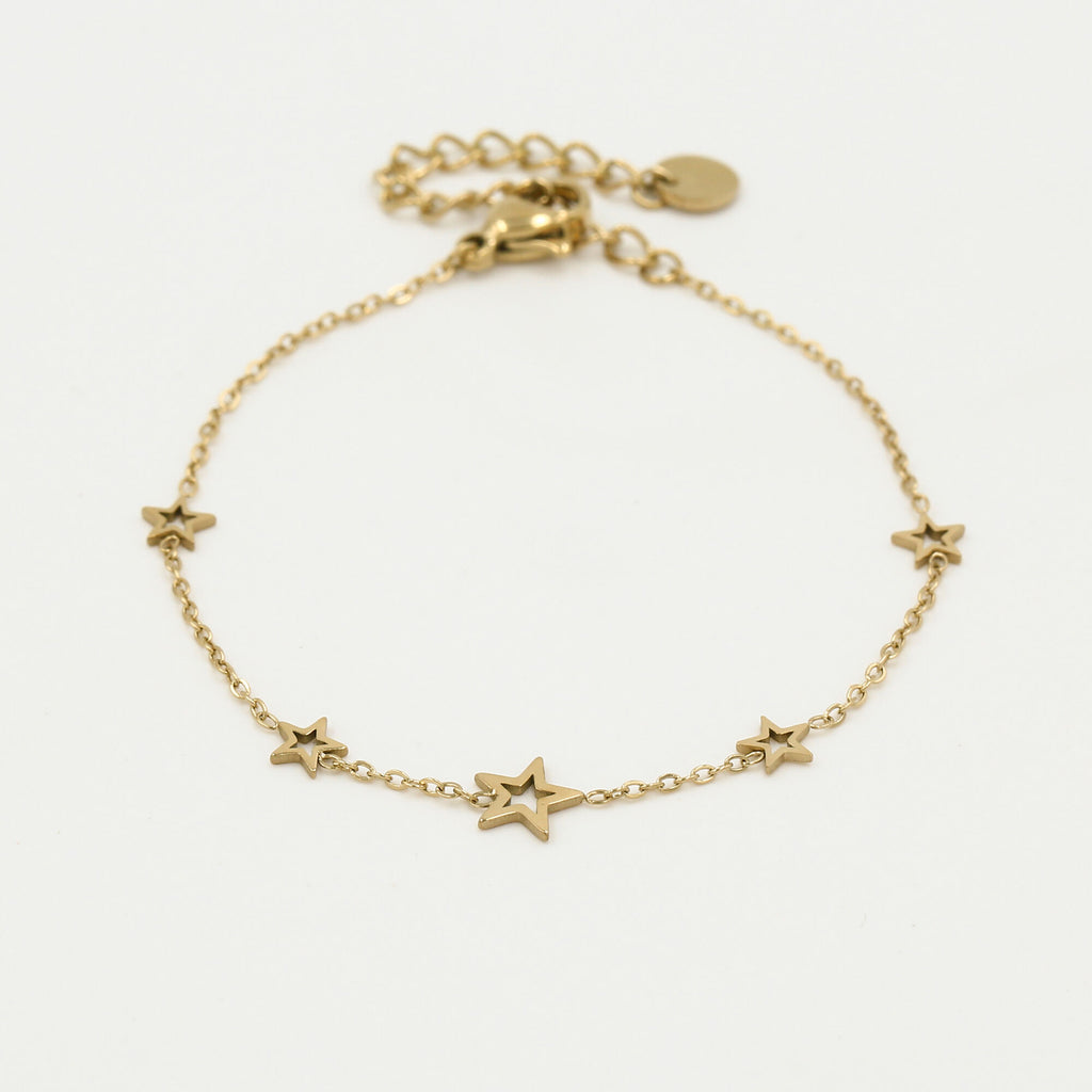 Armband met sterretjes goud