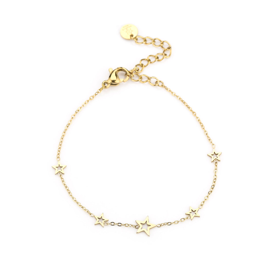 Armband met sterretjes goud