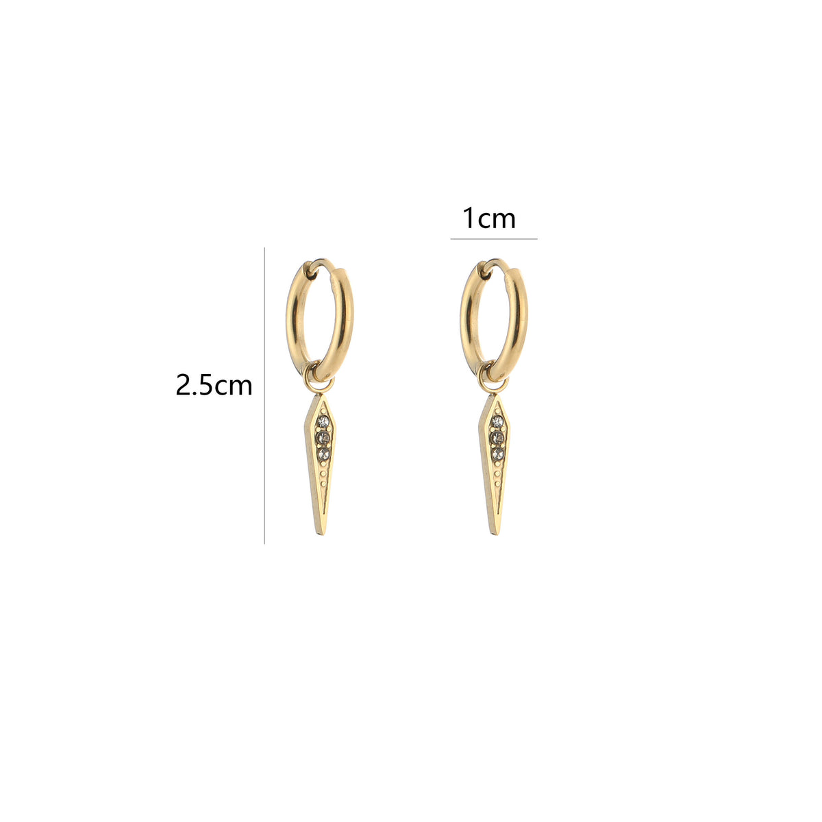 Oorbellen met bedel goud
