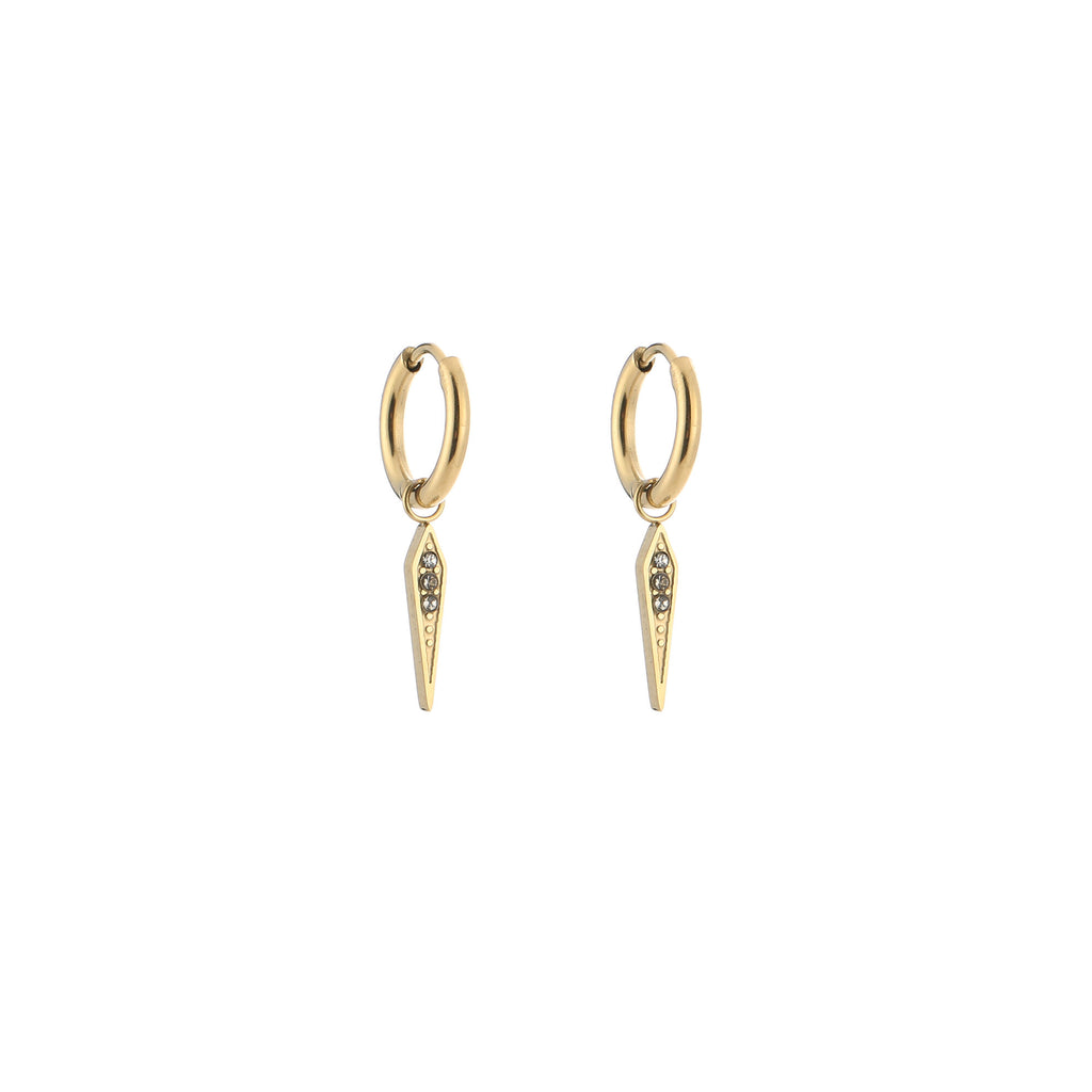 Oorbellen met bedel goud