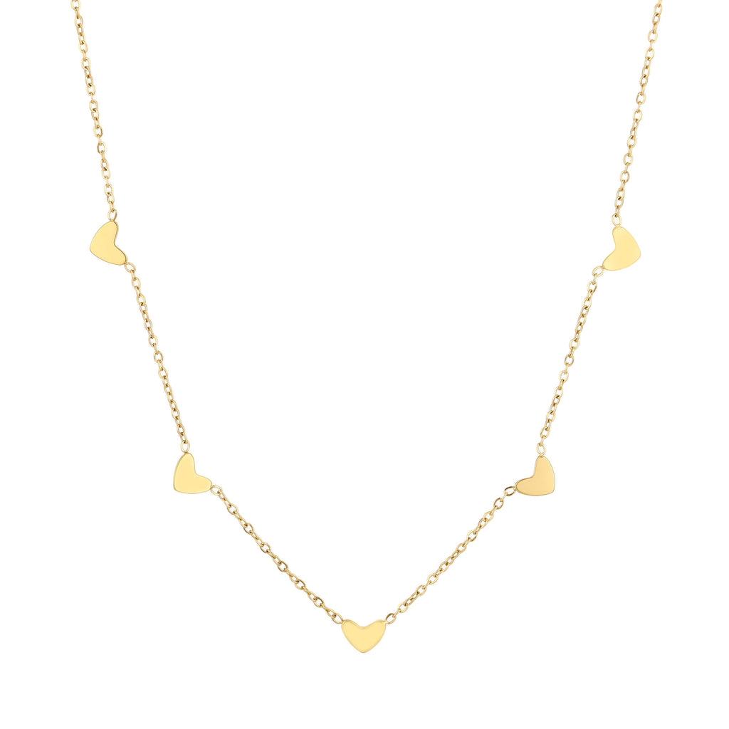 Ketting hartjes goud