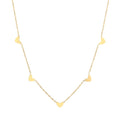 Ketting hartjes goud