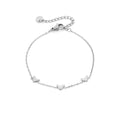 Armband met hartjes zilver
