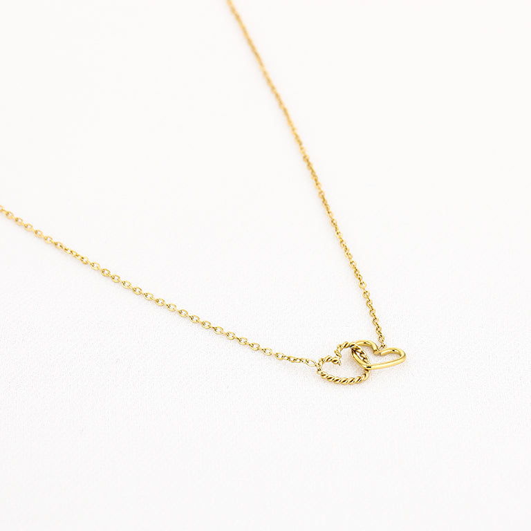 Ketting dubbel hart