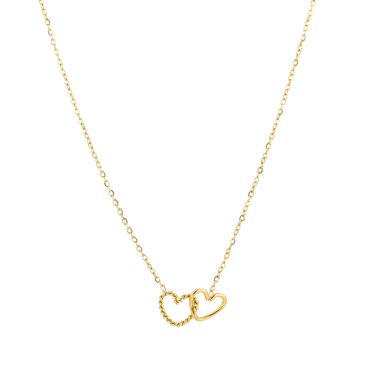 Ketting dubbel hart