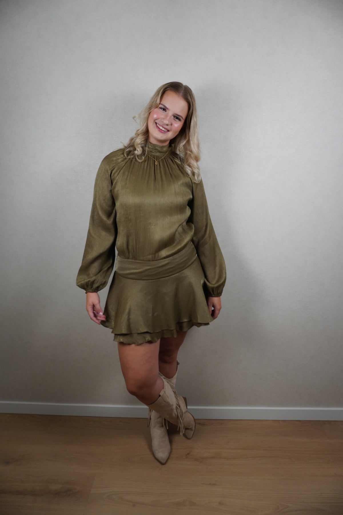 Jurk Machteld groen
