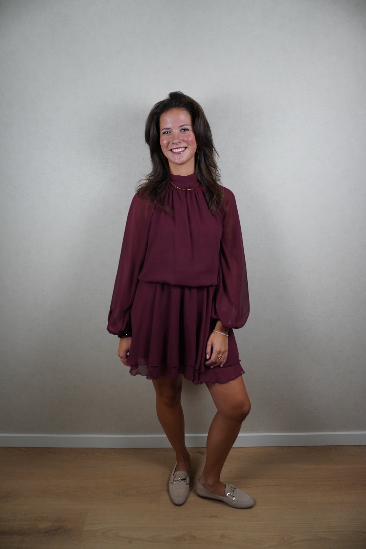 Jurk Rianne bordeaux