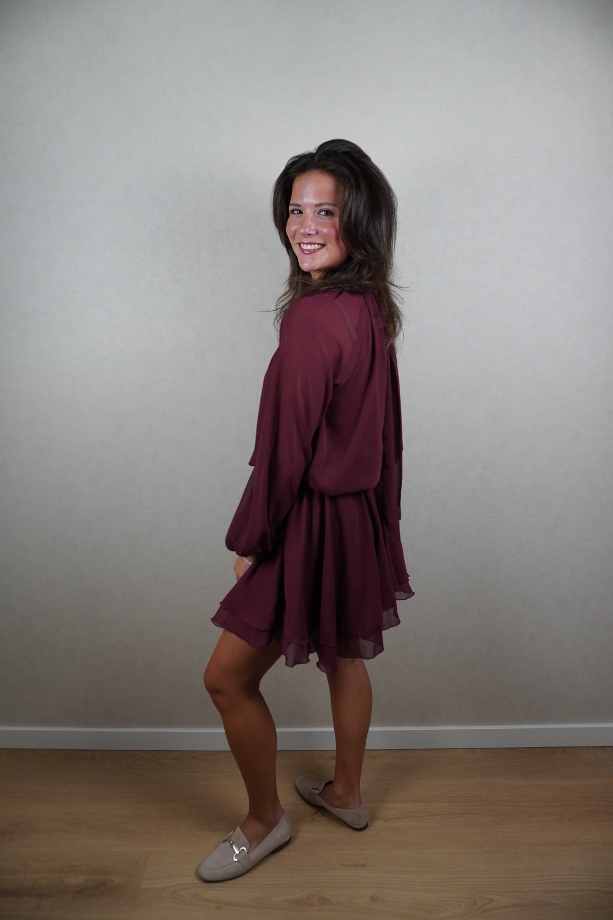 Jurk Rianne bordeaux