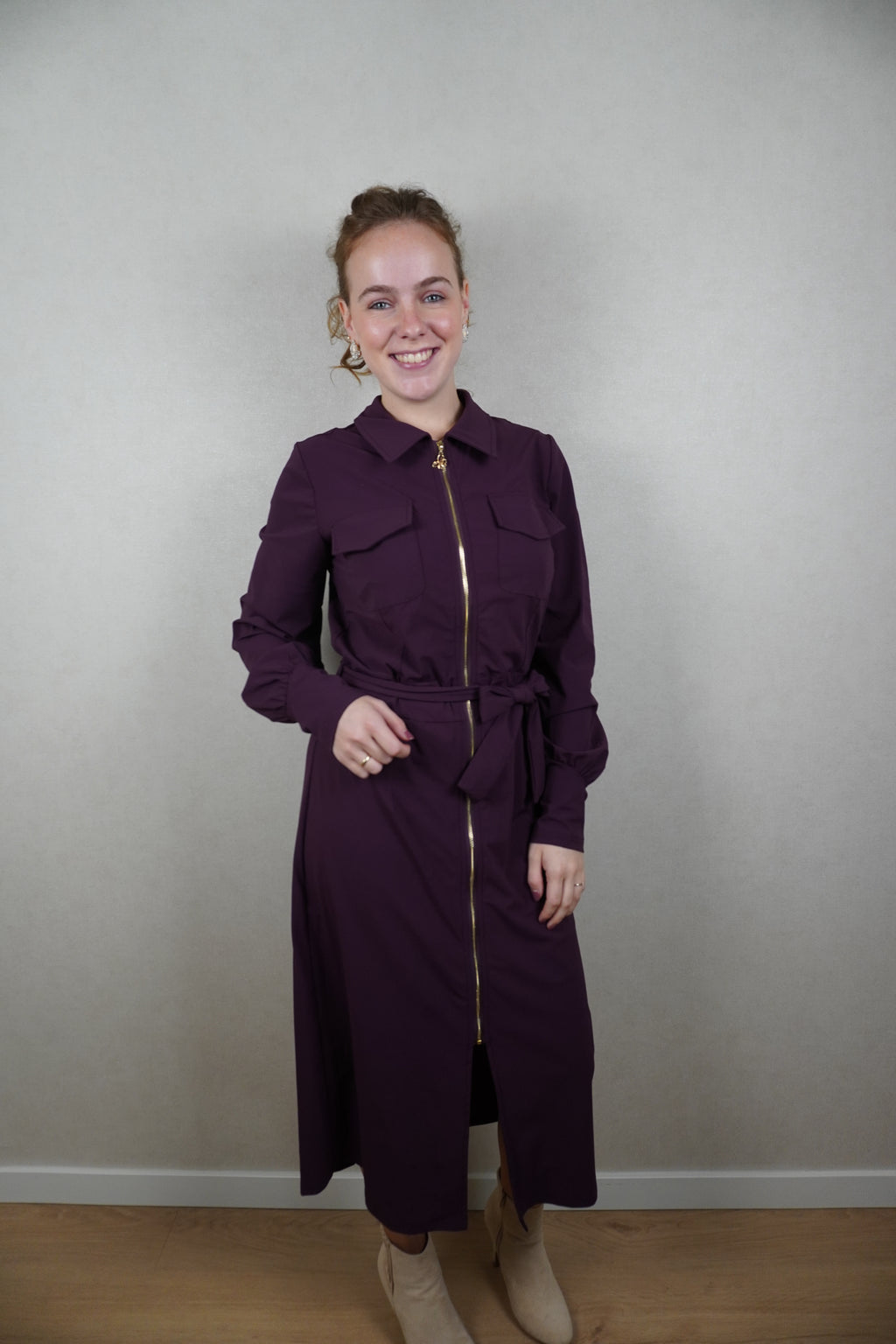 Jurk Triple Nine Isabel aubergine