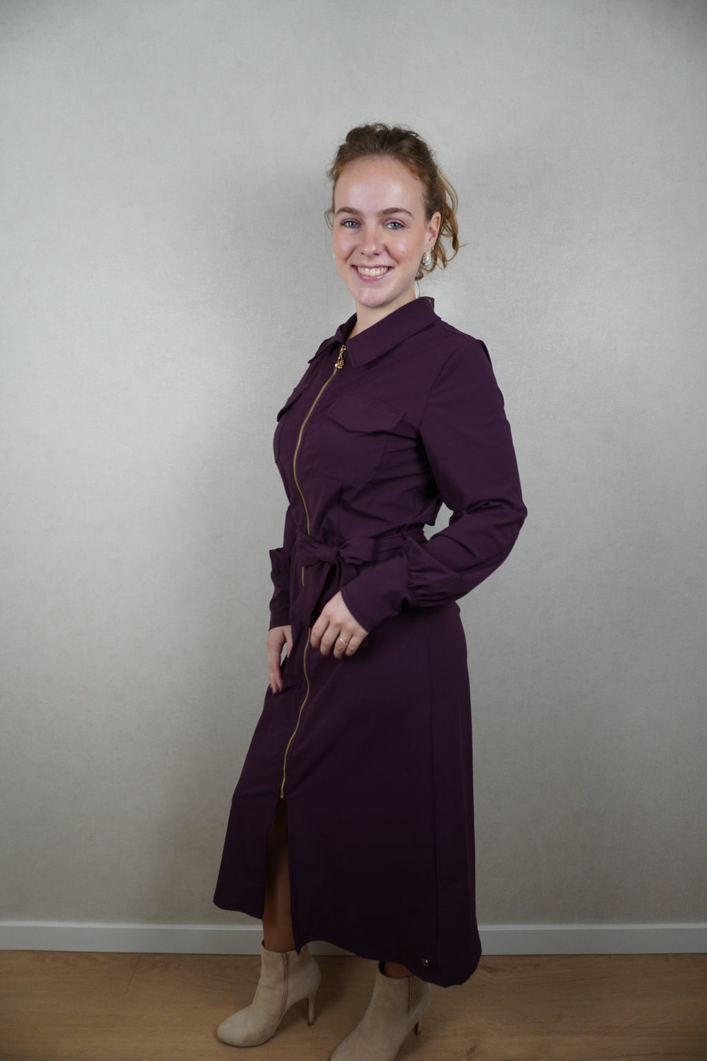 Jurk Triple Nine Isabel aubergine