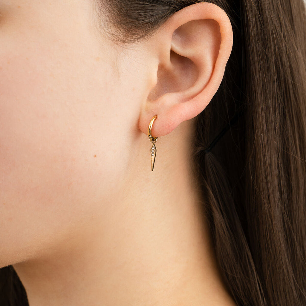 Oorbellen met bedel goud
