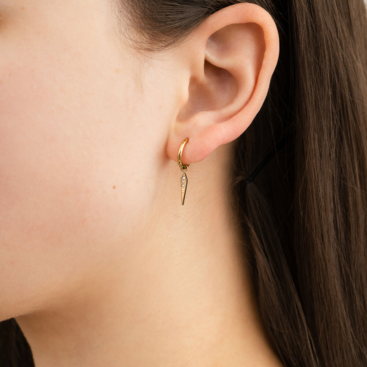 Oorbellen met bedel goud