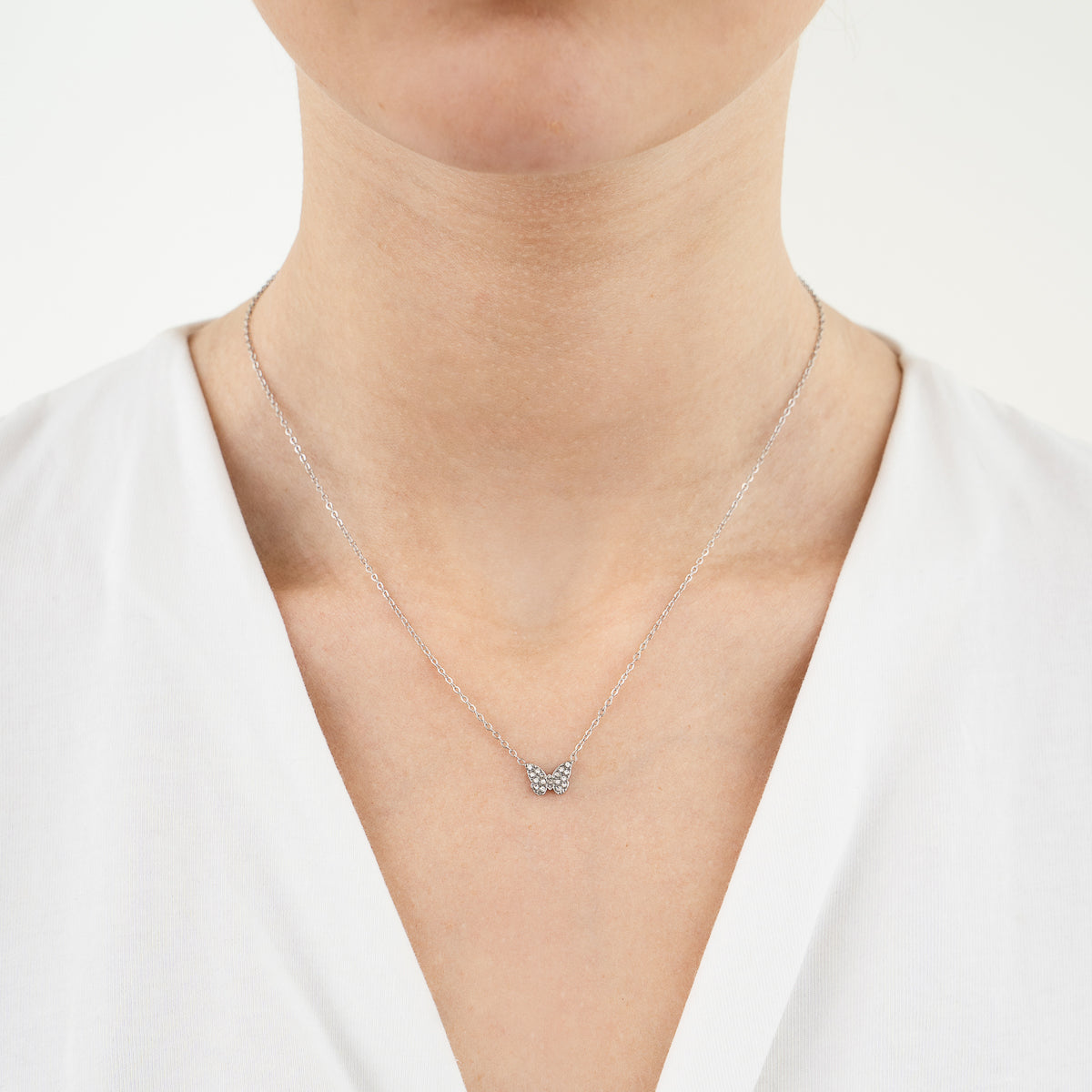 Ketting vlinder zilver