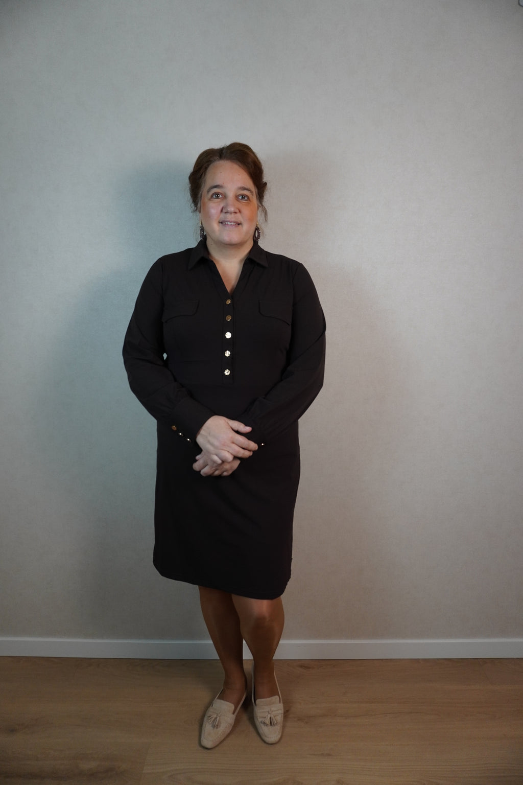 Jurk Triple Nine Marijke bruin