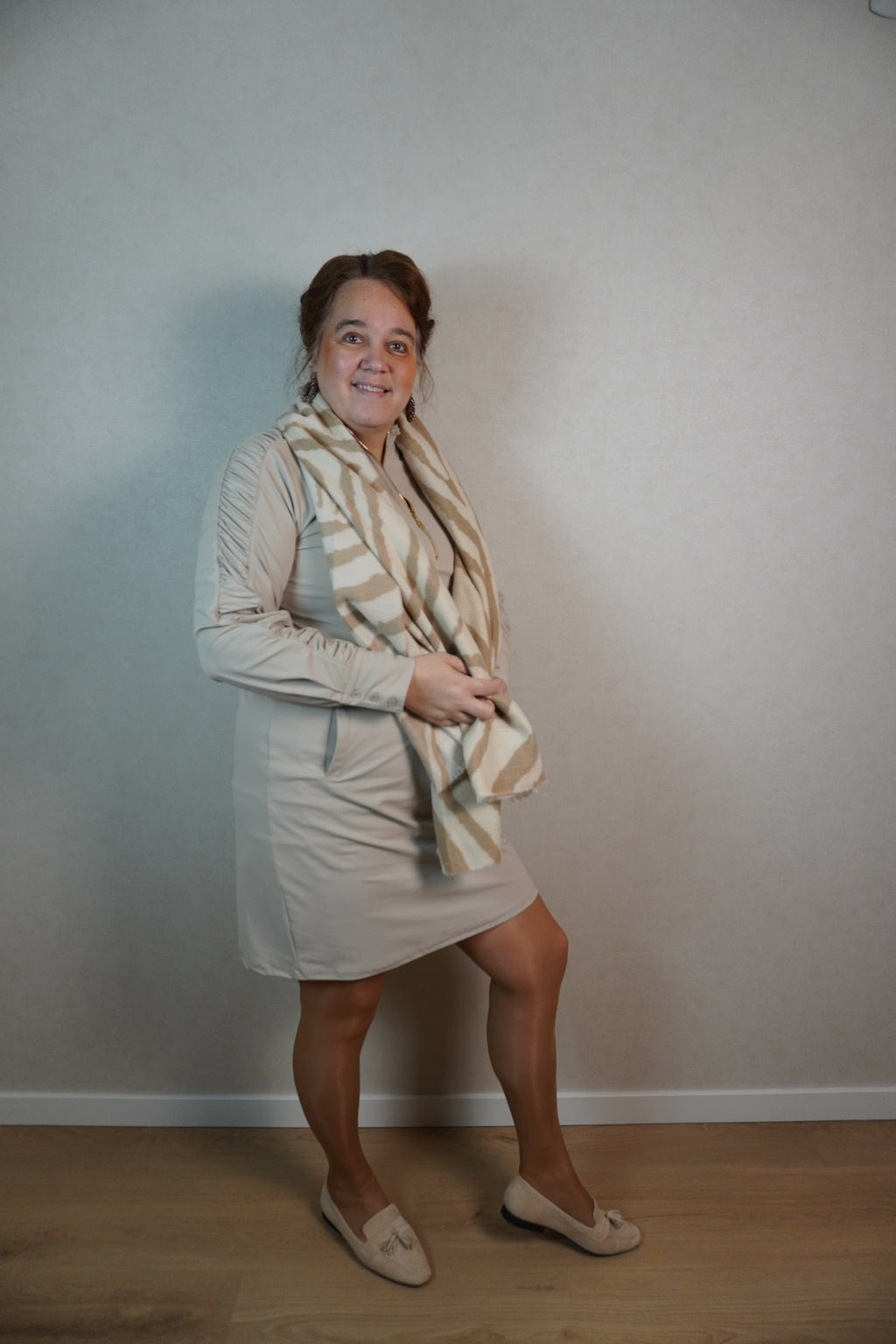 Sjaal Zebra beige
